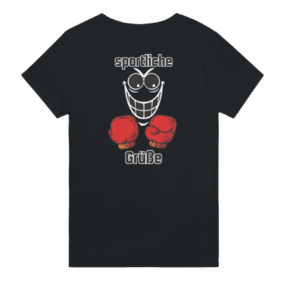 Sportliche Grüße Backprint T-Shirt